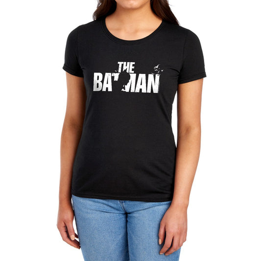 The Batman Silhouette Title Licensed Women's T-Shirt Regular Fit SM-2X