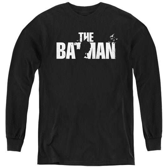 The Batman Silhouette Title Licensed Youth Long Sleeve T-Shirt (Ages 8-12) SM-XL