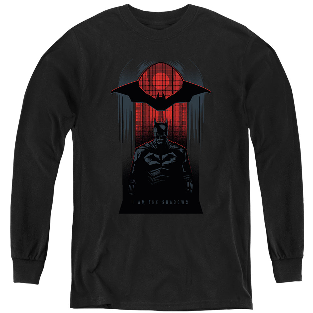 The Batman I Am The Shadows Licensed Youth Long Sleeve T-Shirt (Ages 8-12) SM-XL