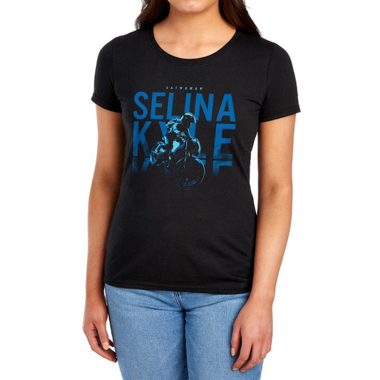The Batman Selina Kyle Motorcycle Licensed Women's T-Shirt Regular Fit SM-2X