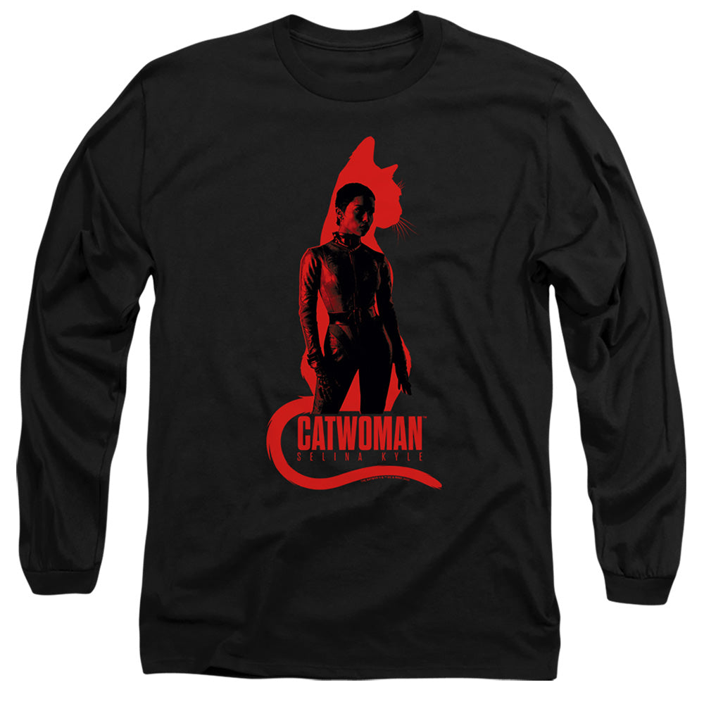 The Batman Selina Kyle Cat Silhouette Licensed Adult Unisex Long Sleeve T-Shirt