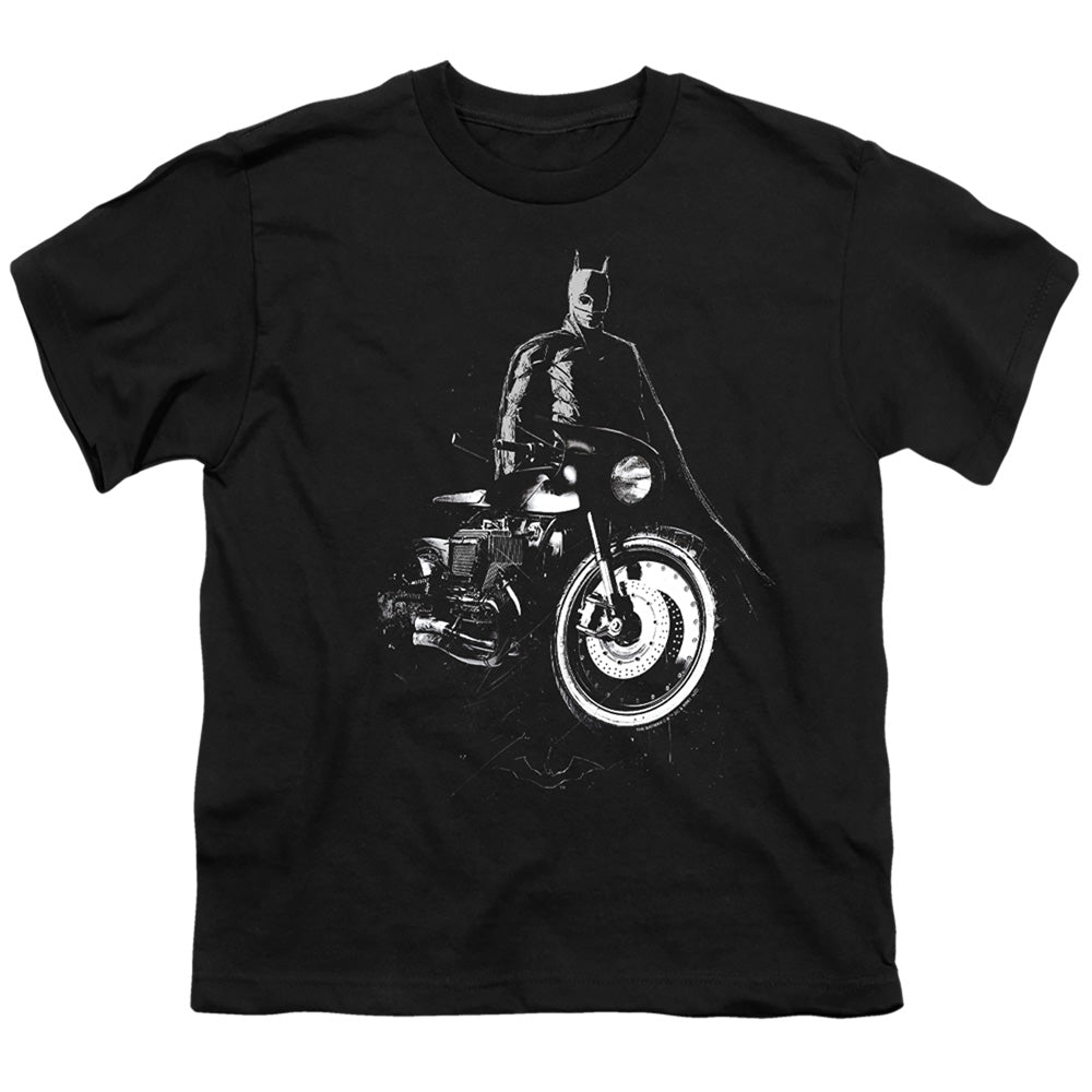 The Batman And His Motorcycle Licensed Kid's T-Shirt (Ages 4-7) SM-XL