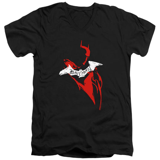 The Batman Hand Drawn Silhouette Licensed Adult Unisex T-Shirt V-Neck Tee SM-2X