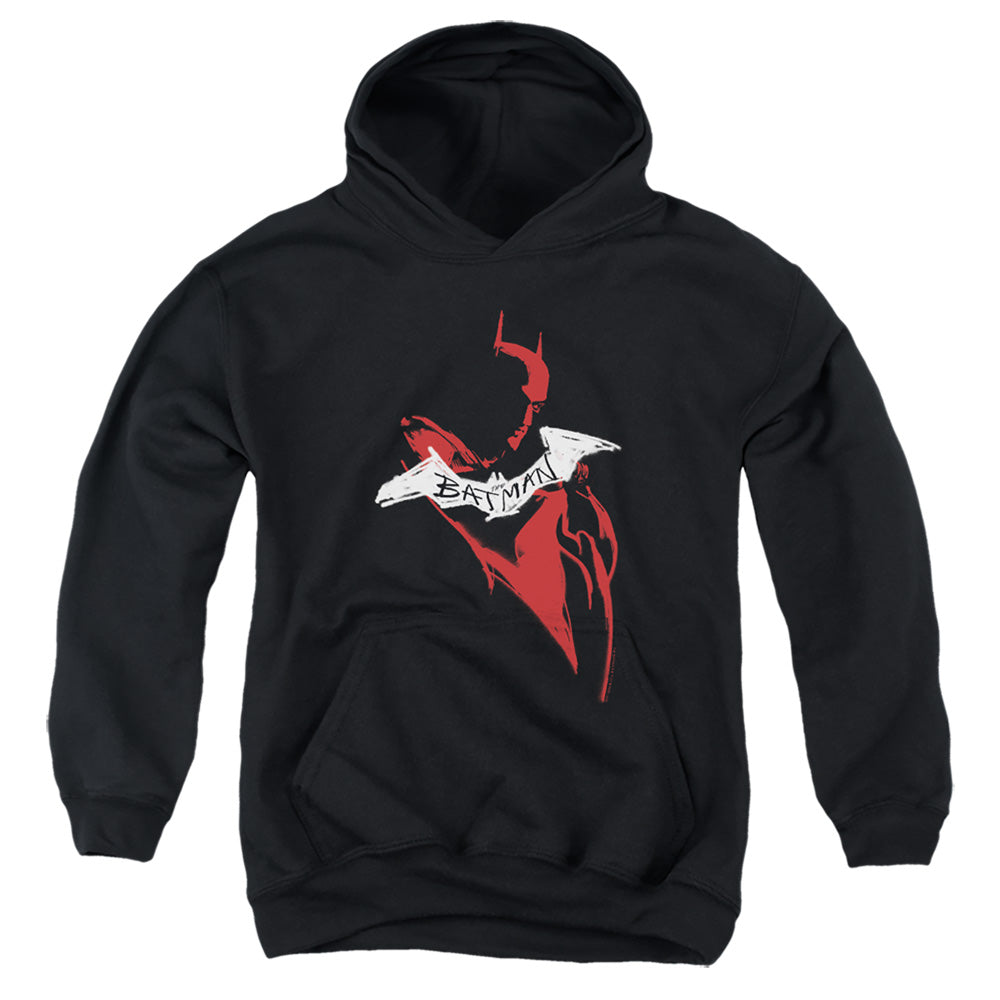 The Batman Hand Drawn Silhouette Licensed Youth Hoodie (Ages 8-12) SM-XL