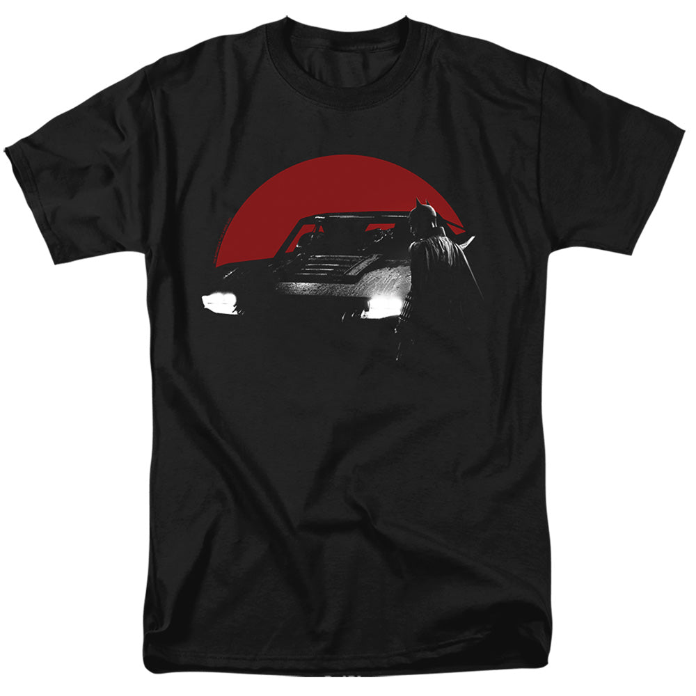 The Batman Red Moon And Batmobile Licensed Adult Unisex T-Shirt Regular Fit Tee