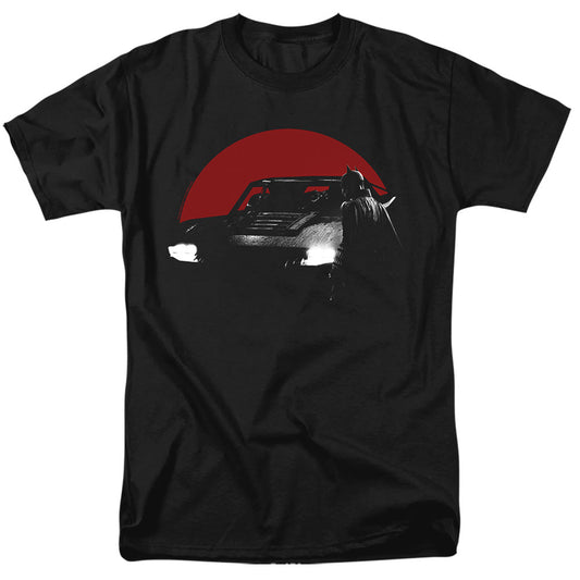 The Batman Red Moon And Batmobile Licensed Adult Unisex T-Shirt Regular Fit Tee