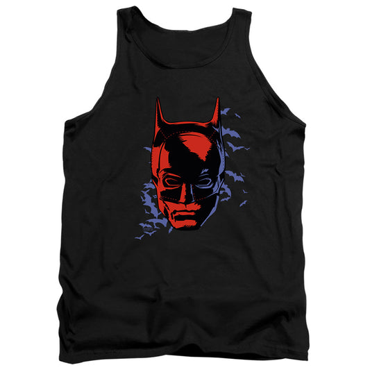 The Batman Shadowed Headshot Licensed Adult Unisex Tank Top SM-2X