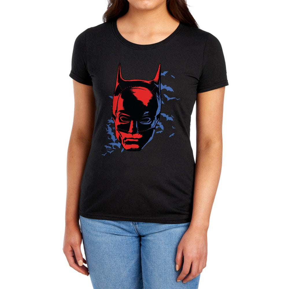The Batman Shadowed Headshot Licensed Women's T-Shirt Regular Fit SM-2X
