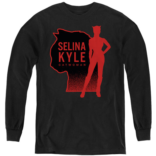 The Batman Selina Kyle Catwoman Licensed Youth Long Sleeve T-Shirt (Ages 8-12)