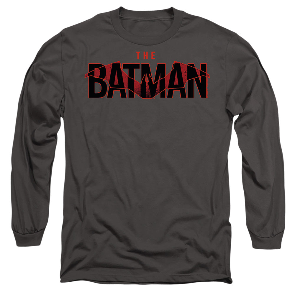 The Batman Logo With Red Bat Licensed Adult Unisex Long Sleeve T-Shirt SM-3X