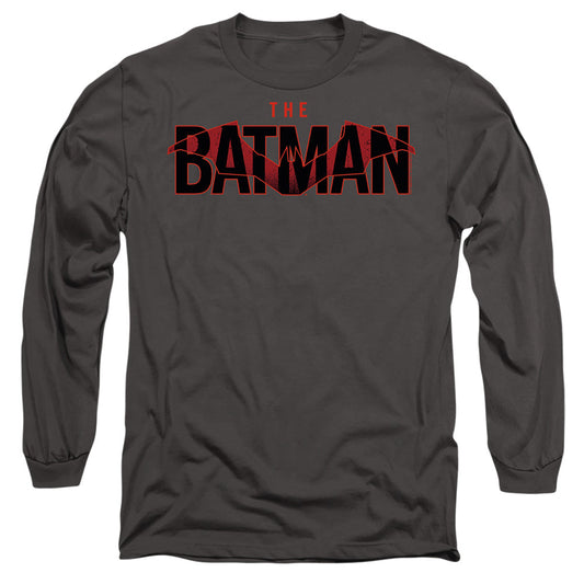The Batman Logo With Red Bat Licensed Adult Unisex Long Sleeve T-Shirt SM-3X