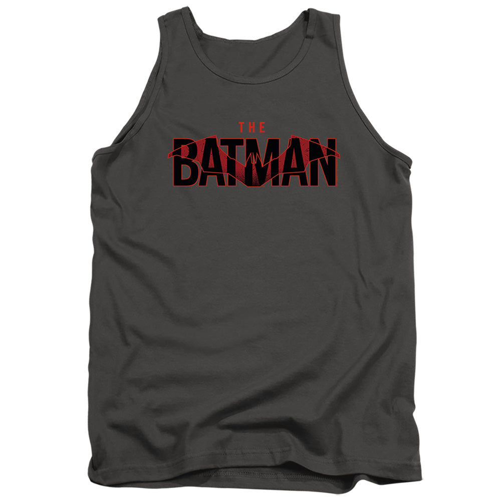 The Batman Logo With Red Bat Licensed Adult Unisex Tank Top SM-2X