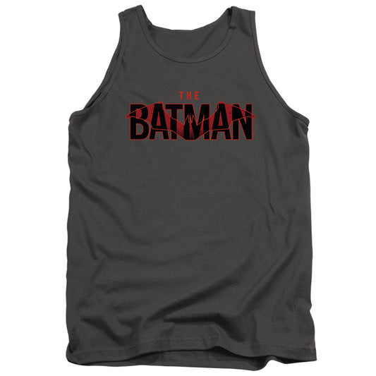 The Batman Logo With Red Bat Licensed Adult Unisex Tank Top SM-2X