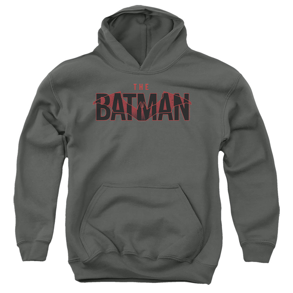 The Batman Logo With Red Bat Licensed Youth Hoodie (Ages 8-12) SM-XL