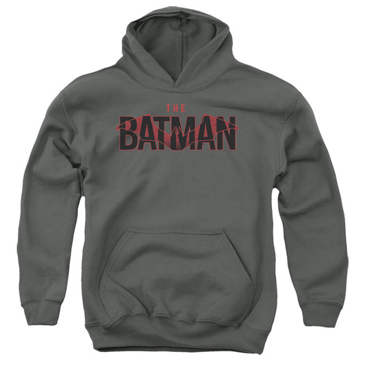 The Batman Logo With Red Bat Licensed Youth Hoodie (Ages 8-12) SM-XL