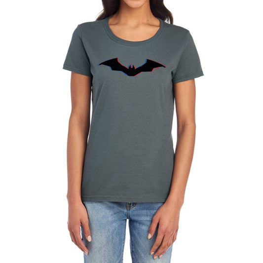 The Batman Tri-Color Bat Silhouette Licensed Women's T-Shirt Regular Fit SM-2X