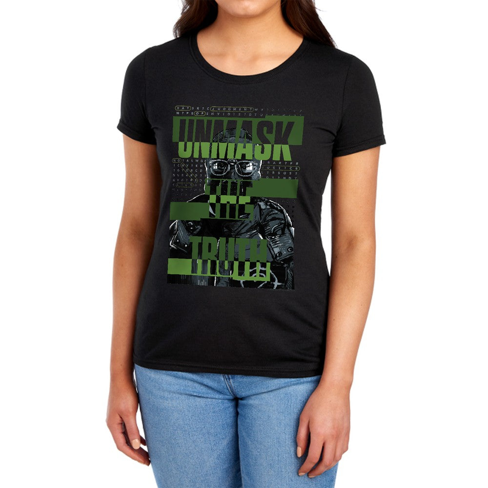 The Batman Unmask The Truth Licensed Women's T-Shirt Regular Fit SM-2X