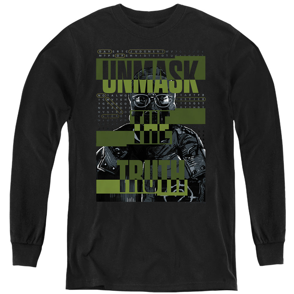 The Batman Unmask The Truth Licensed Youth Long Sleeve T-Shirt (Ages 8-12) SM-XL