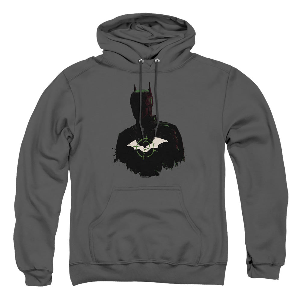The Batman Silhouette With Riddler Logo Licensed Adult Unisex Hoodie Pullover