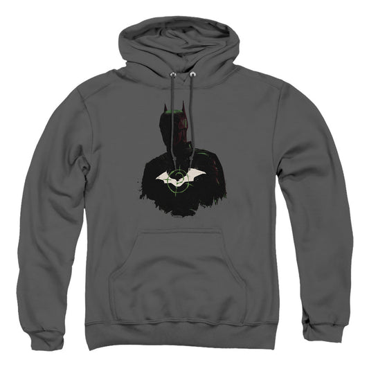 The Batman Silhouette With Riddler Logo Licensed Adult Unisex Hoodie Pullover