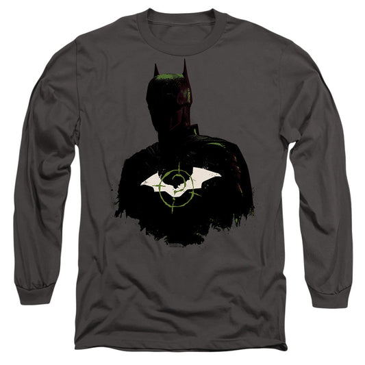 The Batman Silhouette With Riddler Logo Licensed Adult Unisex Long Sleeve T-S...