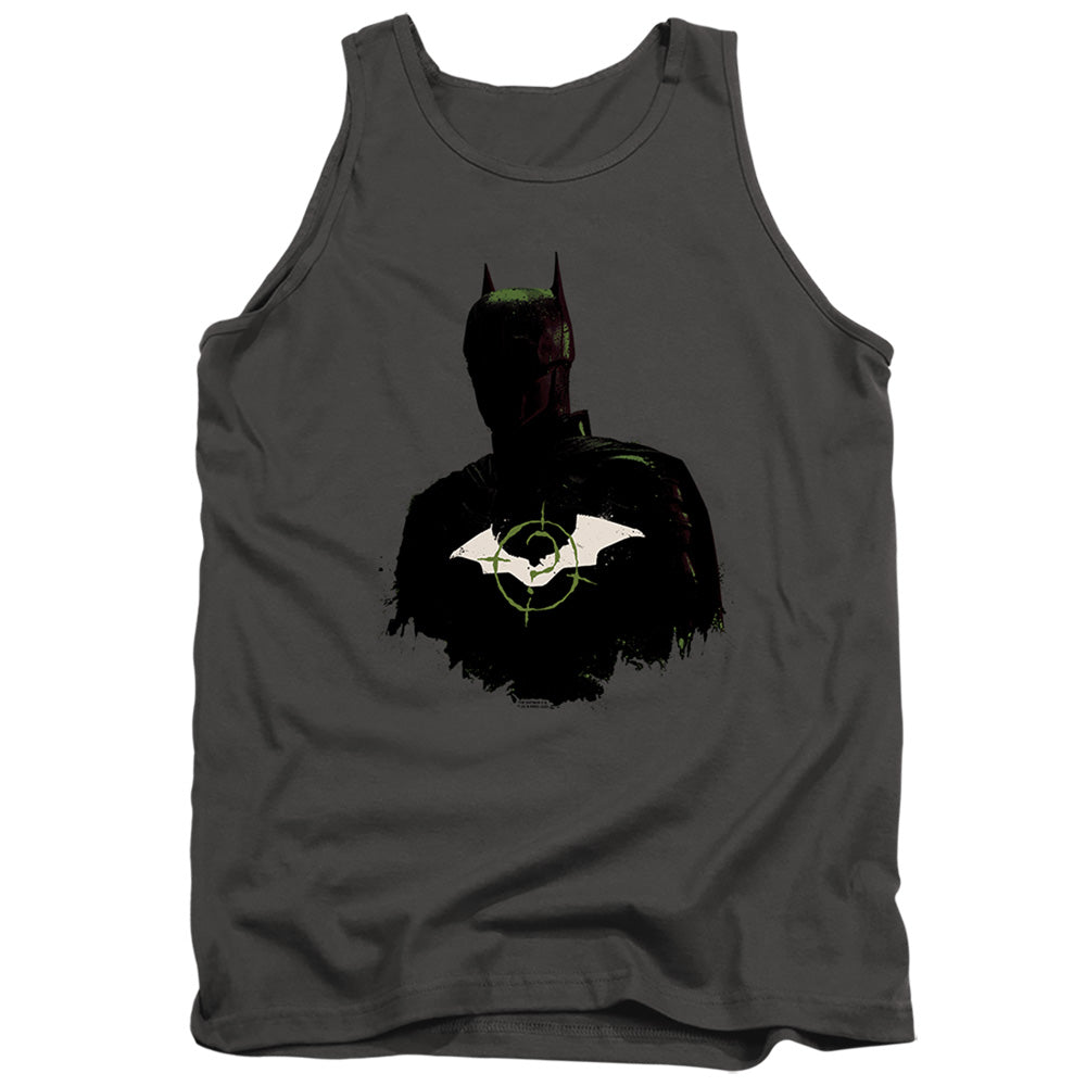 The Batman Silhouette With Riddler Logo Licensed Adult Unisex Tank Top SM-2X