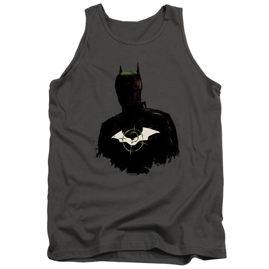 The Batman Silhouette With Riddler Logo Licensed Adult Unisex Tank Top SM-2X