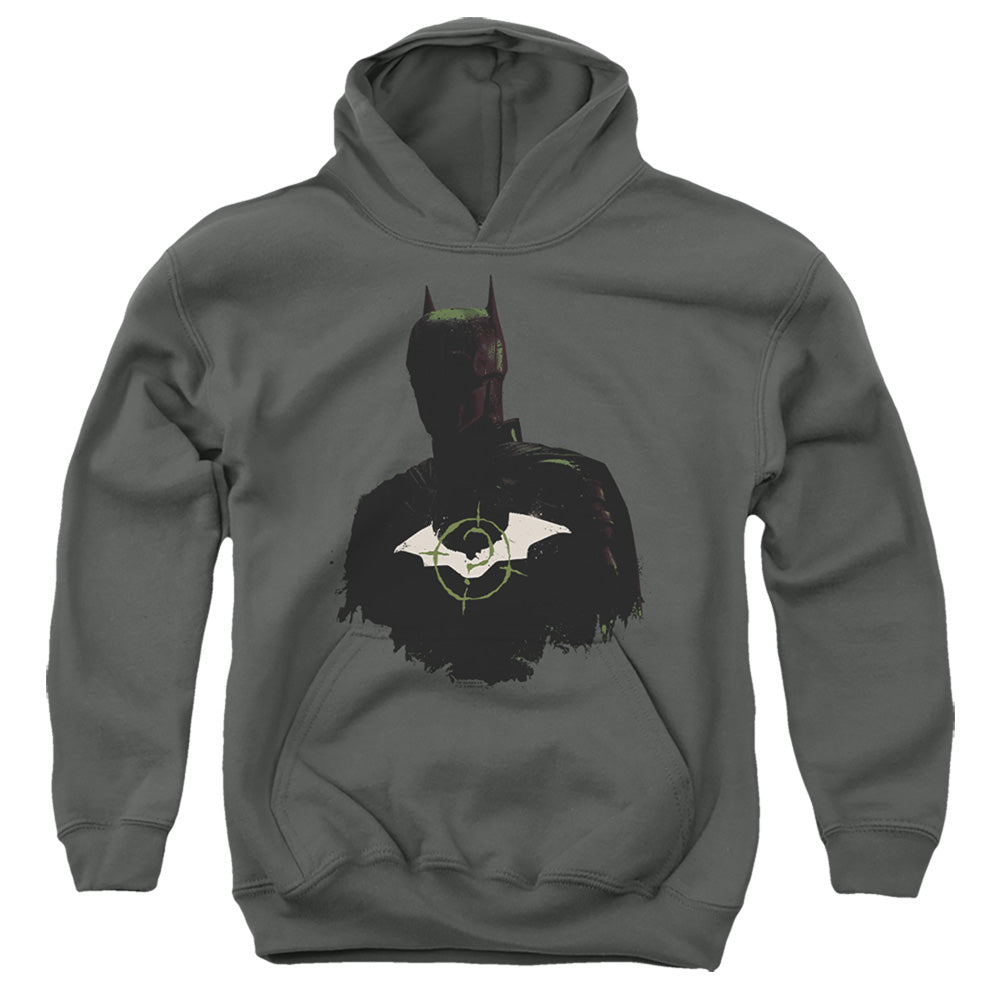 The Batman Silhouette With Riddler Logo Licensed Youth Hoodie (Ages 8-12) SM-XL