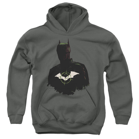 The Batman Silhouette With Riddler Logo Licensed Youth Hoodie (Ages 8-12) SM-XL