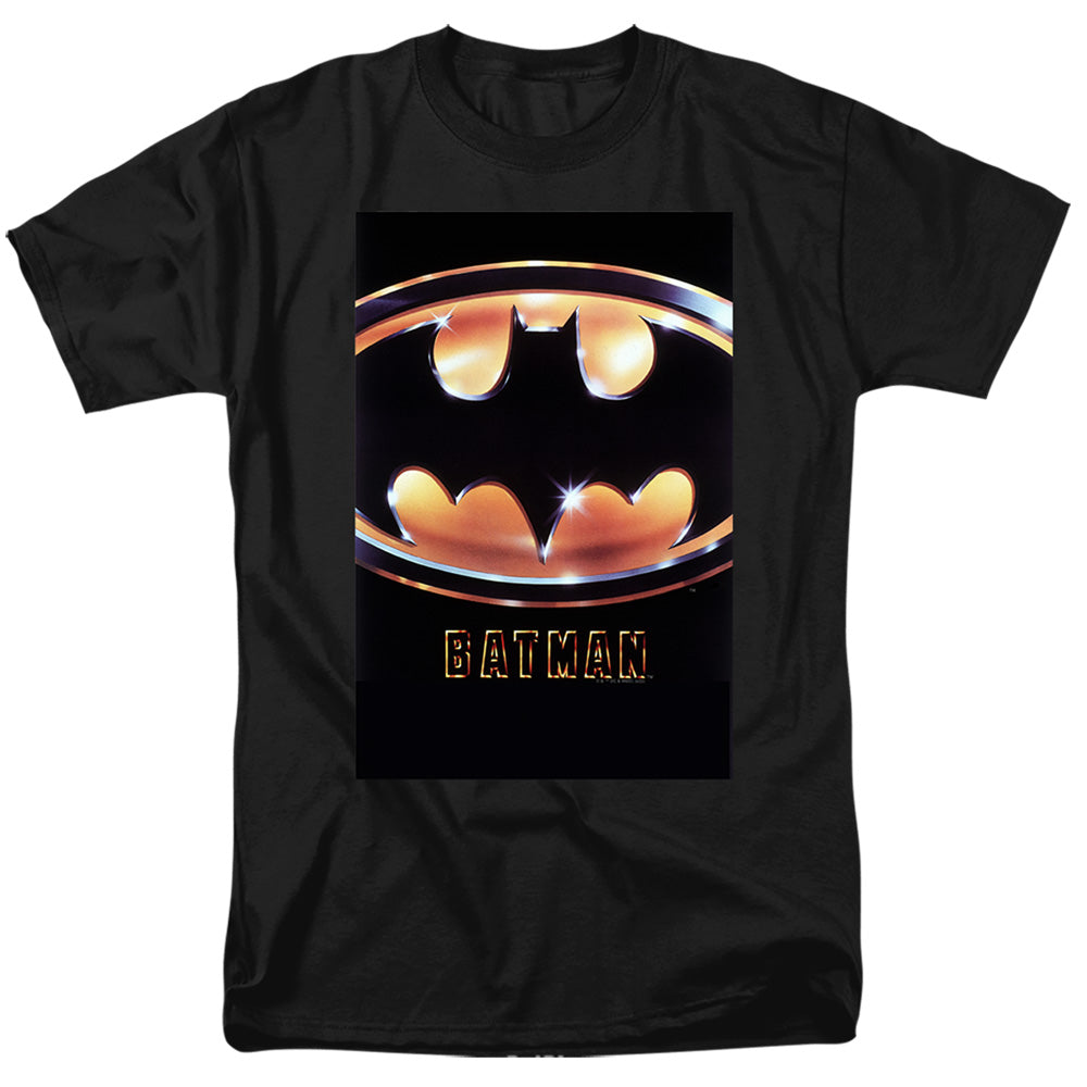 AN OFFCIALLY LICENSED BATMAN (1989) POSTER MEN'S REGULAR FIT T-SHIRT BLACK