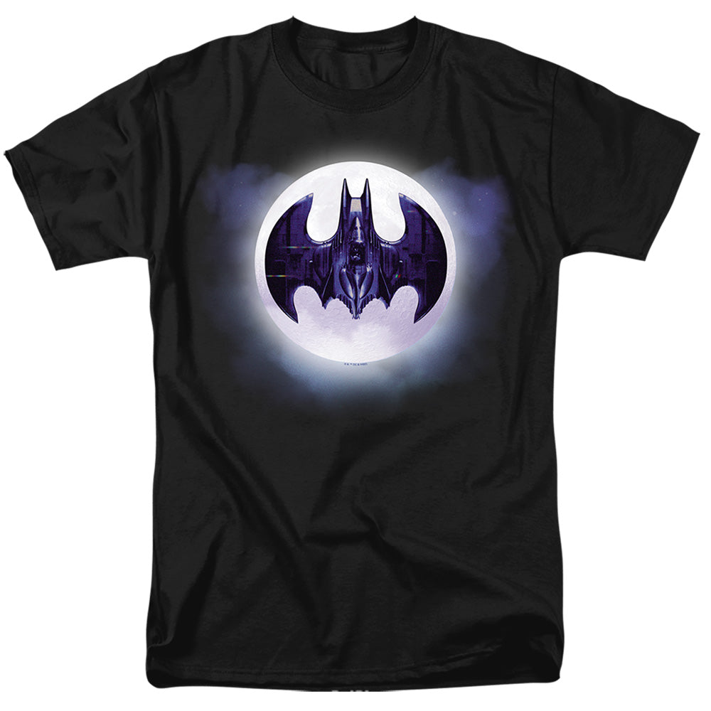 AN OFFCIALLY LICENSED BATMAN (1989) BATWING MOON MEN'S REGULAR FIT T-SHIRT BLACK