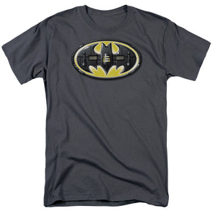 AN OFFCIALLY LICENSED BATMAN BAT MECH LOGO MEN'S REGULAR FIT T-SHIRT CHARCOAL