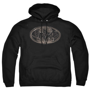 AN OFFCIALLY LICENSED BATMAN BIO MECH BAT SHIELD ADULT UNISEX PULLOVER HOODIE BLACK