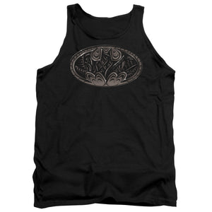 AN OFFCIALLY LICENSED BATMAN BIO MECH BAT SHIELD ADULT UNISEX TANK TOP BLACK