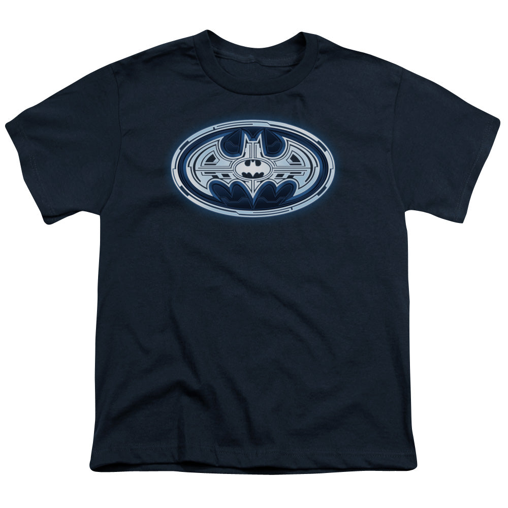 Batman Cyber Bat Shield Licensed Kid's T-Shirt (Ages 4-7) SM-XL