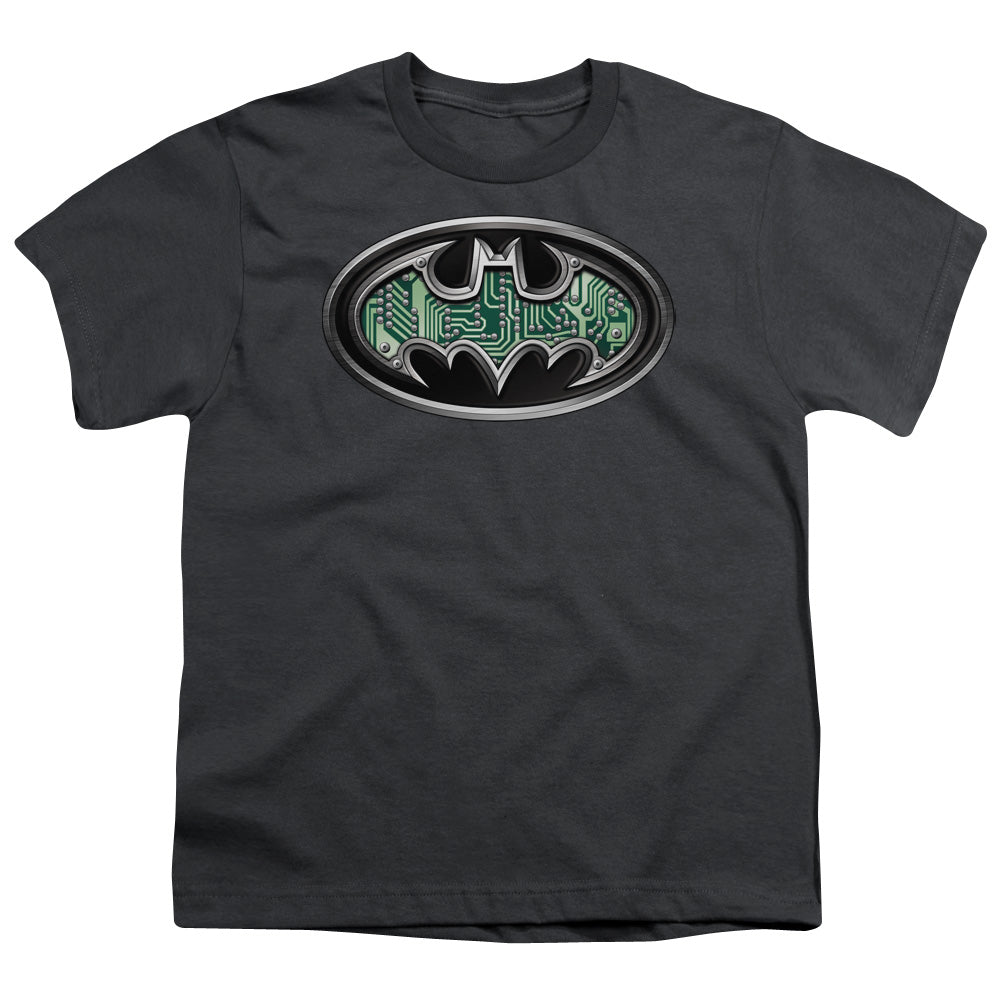 Batman Circuitry Shield Licensed Kid's T-Shirt (Ages 4-7) XS-XL