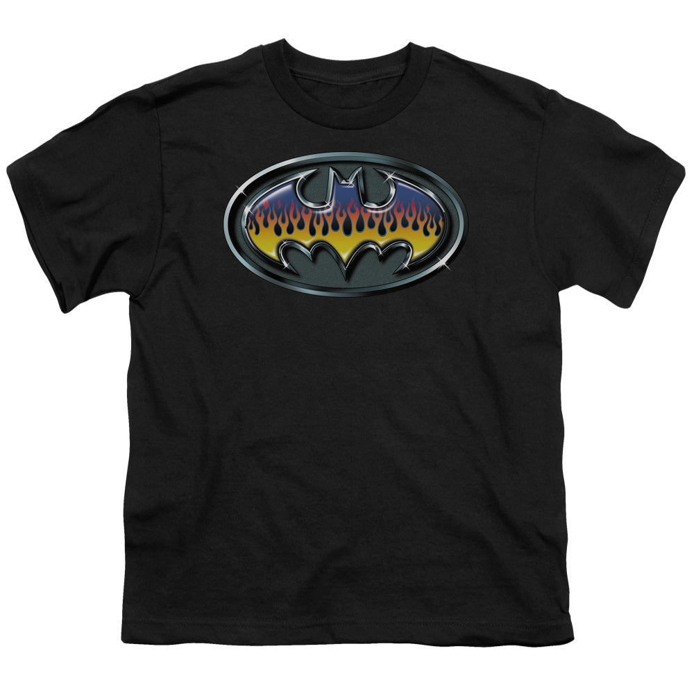 Batman Hot Rod Shield Licensed Kid's T-Shirt (Ages 4-7) SM-XL