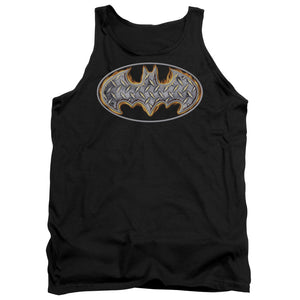AN OFFCIALLY LICENSED BATMAN STEEL FIRE SHIELD ADULT UNISEX TANK TOP BLACK
