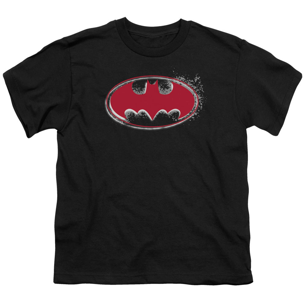 Batman Hardcore Noir Bat Logo Licensed Kid's T-Shirt (Ages 4-7) SM-XL