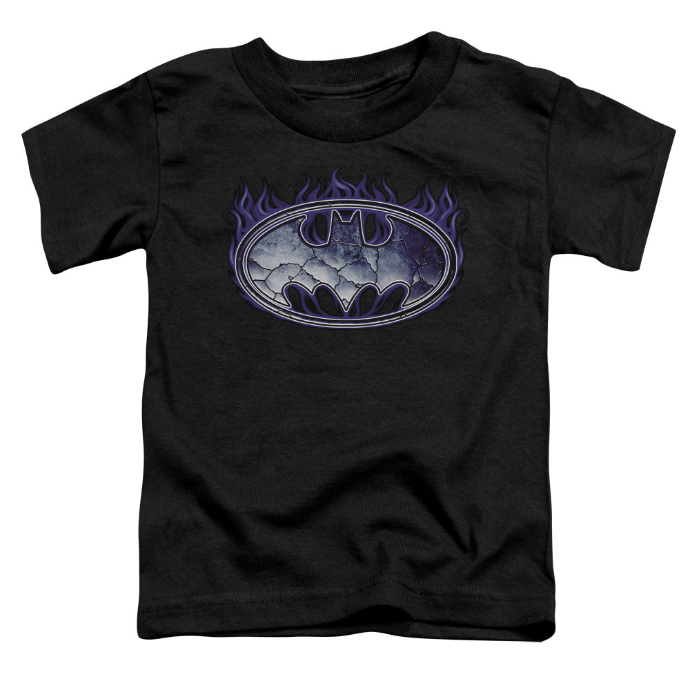 Batman Cracked Shield Licensed Toddler T-Shirt LG