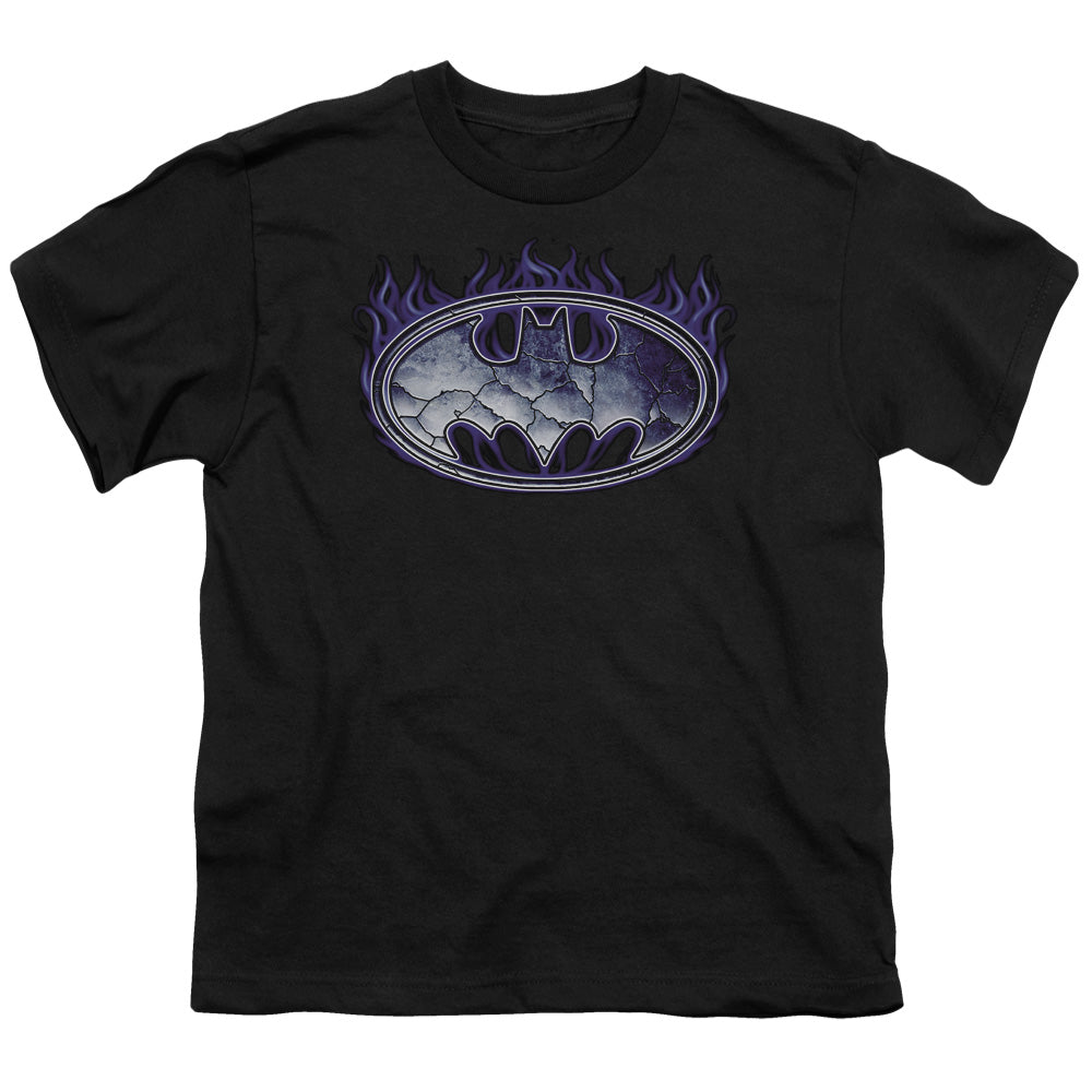 Batman Cracked Shield Licensed Kid's T-Shirt (Ages 4-7) SM-XL