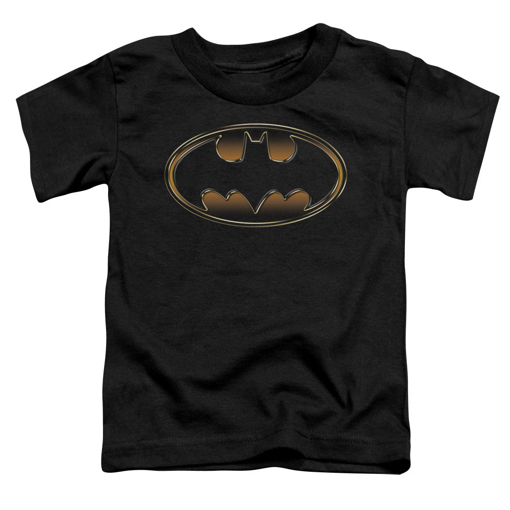 Batman Black & Gold Embossed Licensed Toddler T-Shirt LG