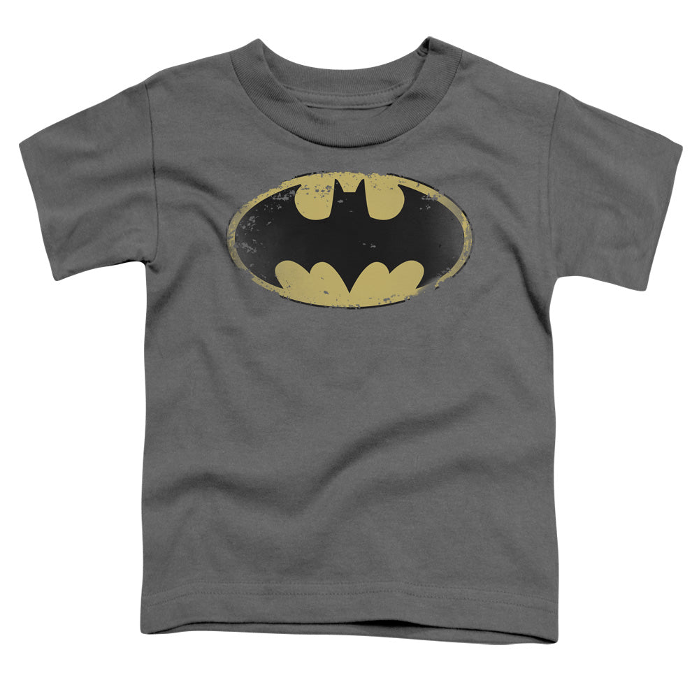 Batman Distressed Shield Licensed Toddler T-Shirt LG