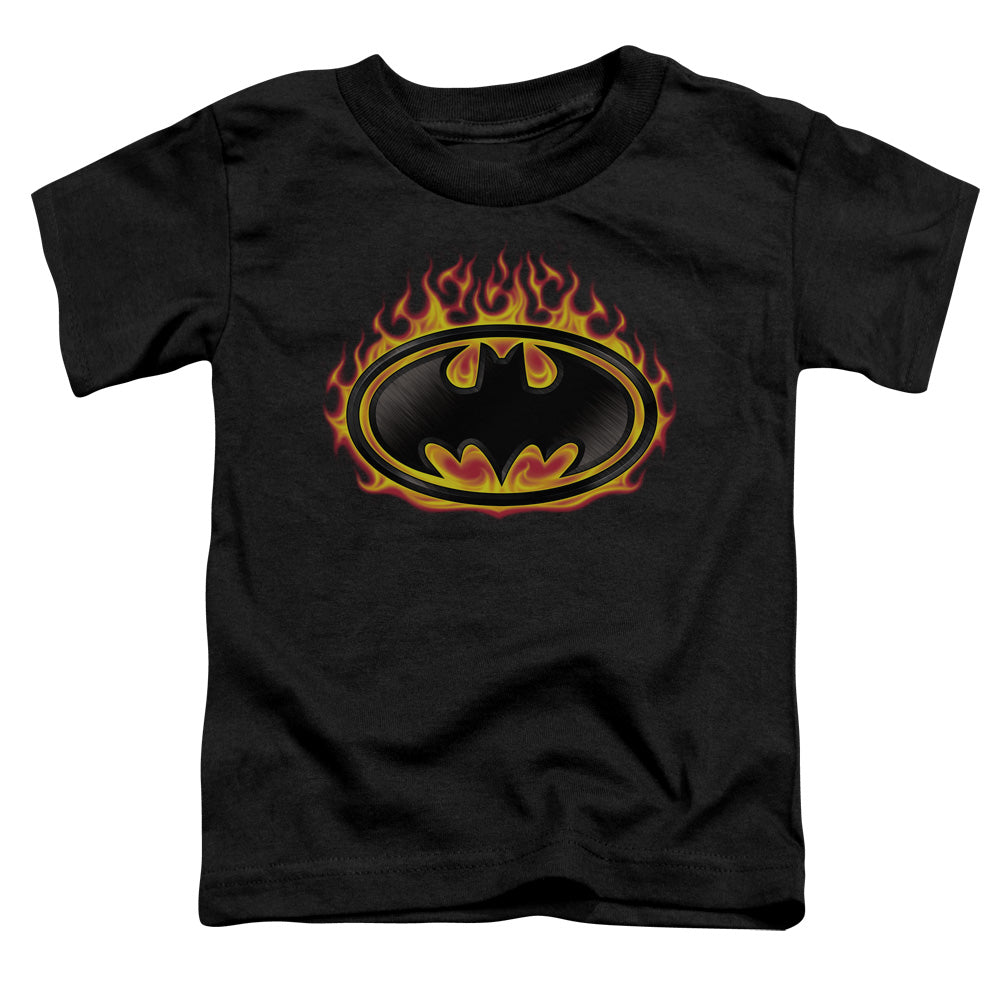 Batman Bat Flames Shield Licensed Toddler T-Shirt SM-LG