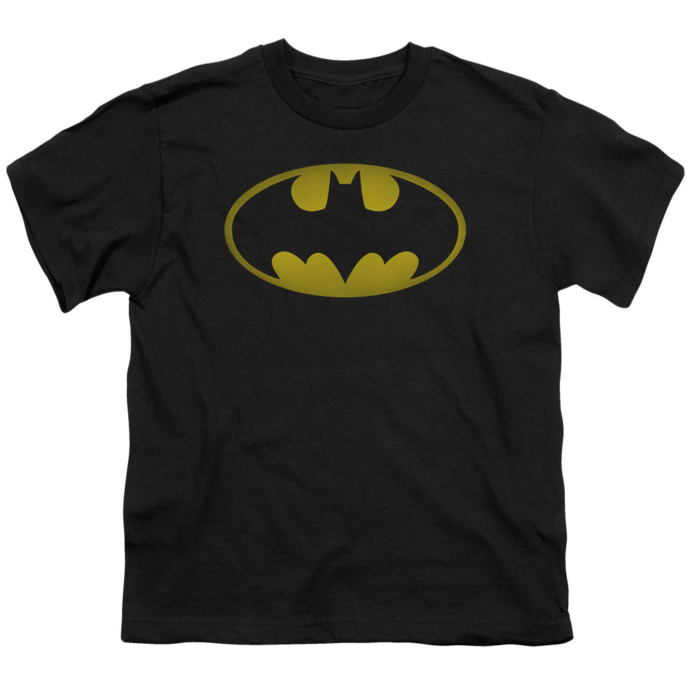 Batman Washed Bat Logo Licensed Kid's T-Shirt (Ages 4-7) XS-XL