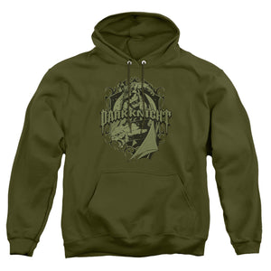 AN OFFCIALLY LICENSED BATMAN READY TO STRIKE ADULT UNISEX PULLOVER HOODIE MILITARY GREEN