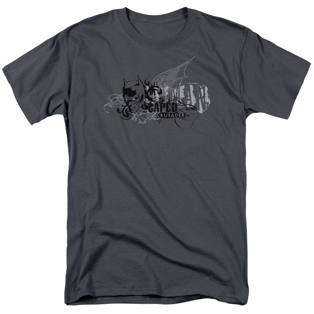 AN OFFCIALLY LICENSED BATMAN URBAN CRUSADER MEN'S REGULAR FIT T-SHIRT CHARCOAL