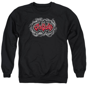 AN OFFCIALLY LICENSED BATMAN HIP HOP LOGO ADULT UNISEX CREWNECK SWEATSHIRT BLACK