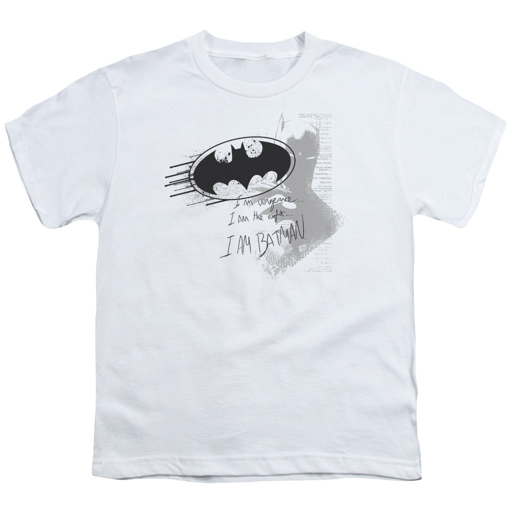 Batman I Am Vengeance Licensed Kid's T-Shirt (Ages 4-7) XS-XL