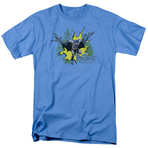AN OFFCIALLY LICENSED BATMAN CITY SPLASH MEN'S REGULAR FIT T-SHIRT CAROLINA BLUE